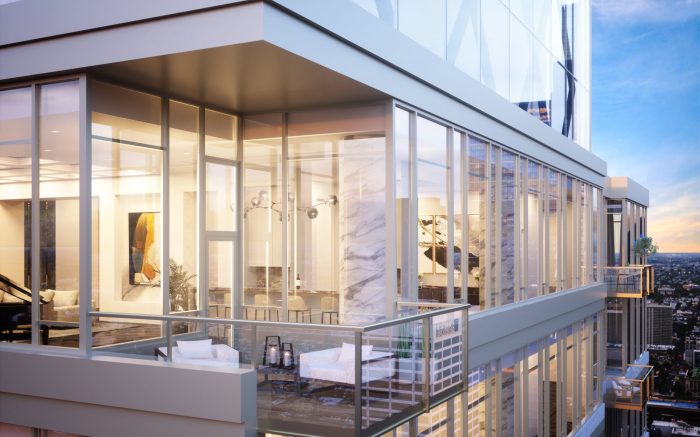 The Laurel Rittenhouse_Interior Still Rendering_Penthouse Balcony